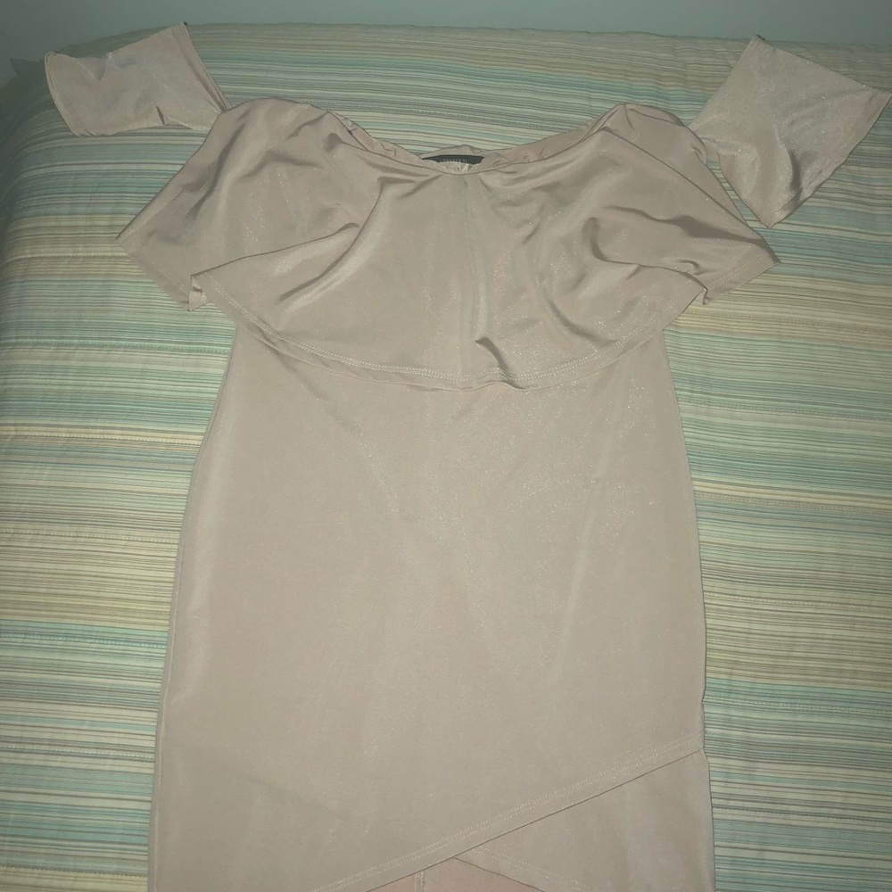 Forever 21 nude slim fitting dress.